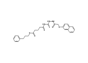 3-phenylpropyl 5-[({2-[(2-naphthyloxy)acetyl]hydrazino}carbonothioyl)amino]-5-oxopentanoate