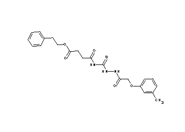 2-phenylethyl 4-[({2-[(3-methylphenoxy)acetyl]hydrazino}carbonothioyl)amino]-4-oxobutanoate