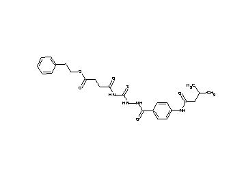 2-phenylethyl 4-{[(2-{4-[(3-methylbutanoyl)amino]benzoyl}hydrazino)carbonothioyl]amino}-4-oxobutanoate