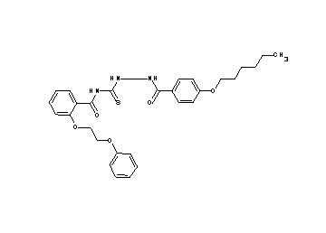 N-({2-[4-(hexyloxy)benzoyl]hydrazino}carbonothioyl)-2-(2-phenoxyethoxy)benzamide