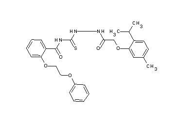 N-({2-[(2-isopropyl-5-methylphenoxy)acetyl]hydrazino}carbonothioyl)-2-(2-phenoxyethoxy)benzamide