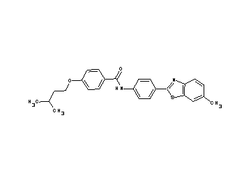 N-[4-(6-methyl-1,3-benzothiazol-2-yl)phenyl]-4-(3-methylbutoxy)benzamide
