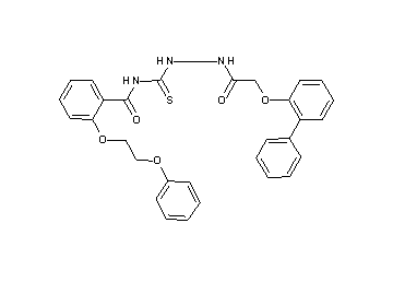 N-({2-[(2-biphenylyloxy)acetyl]hydrazino}carbonothioyl)-2-(2-phenoxyethoxy)benzamide