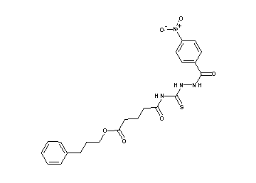 3-phenylpropyl 5-({[2-(4-nitrobenzoyl)hydrazino]carbonothioyl}amino)-5-oxopentanoate
