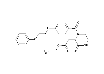 ethyl {3-oxo-1-[4-(2-phenoxyethoxy)benzoyl]-2-piperazinyl}acetate