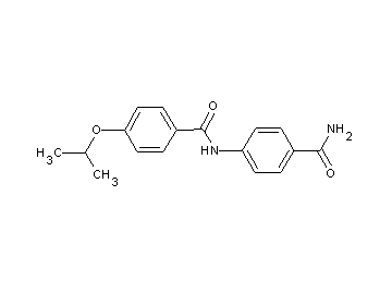 N-[4-(aminocarbonyl)phenyl]-4-isopropoxybenzamide
