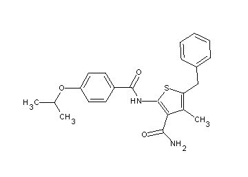 5-benzyl-2-[(4-isopropoxybenzoyl)amino]-4-methyl-3-thiophenecarboxamide