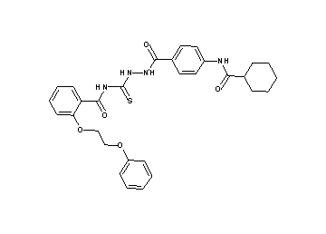 N-[(2-{4-[(cyclohexylcarbonyl)amino]benzoyl}hydrazino)carbonothioyl]-2-(2-phenoxyethoxy)benzamide