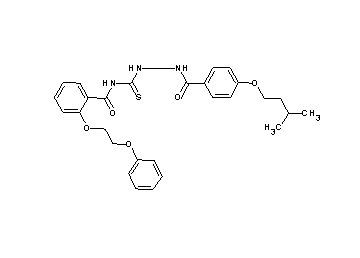 N-({2-[4-(3-methylbutoxy)benzoyl]hydrazino}carbonothioyl)-2-(2-phenoxyethoxy)benzamide