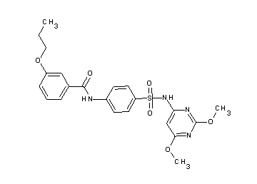 N-(4-{[(2,6-dimethoxy-4-pyrimidinyl)amino]sulfonyl}phenyl)-3-propoxybenzamide