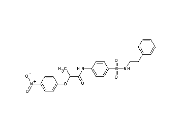 2-(4-nitrophenoxy)-N-(4-{[(2-phenylethyl)amino]sulfonyl}phenyl)propanamide