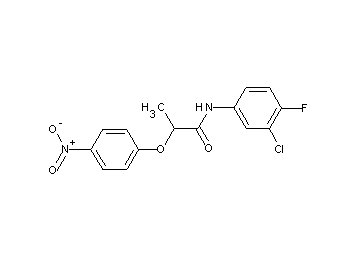 N-(3-chloro-4-fluorophenyl)-2-(4-nitrophenoxy)propanamide