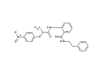 2-{[2-(4-nitrophenoxy)propanoyl]amino}-N-(2-phenylethyl)benzamide