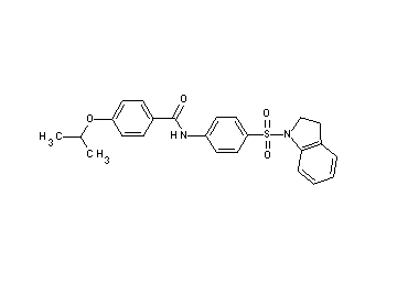 N-[4-(2,3-dihydro-1H-indol-1-ylsulfonyl)phenyl]-4-isopropoxybenzamide