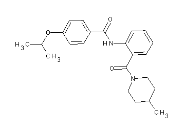 4-isopropoxy-N-{2-[(4-methyl-1-piperidinyl)carbonyl]phenyl}benzamide