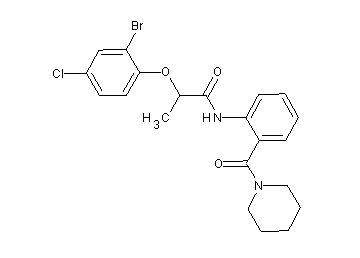 2-(2-bromo-4-chlorophenoxy)-N-[2-(1-piperidinylcarbonyl)phenyl]propanamide