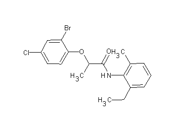 2-(2-bromo-4-chlorophenoxy)-N-(2-ethyl-6-methylphenyl)propanamide