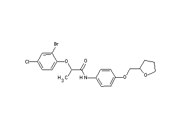 2-(2-bromo-4-chlorophenoxy)-N-[4-(tetrahydro-2-furanylmethoxy)phenyl]propanamide