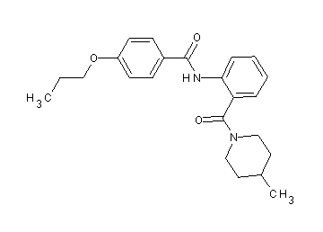 N-{2-[(4-methyl-1-piperidinyl)carbonyl]phenyl}-4-propoxybenzamide