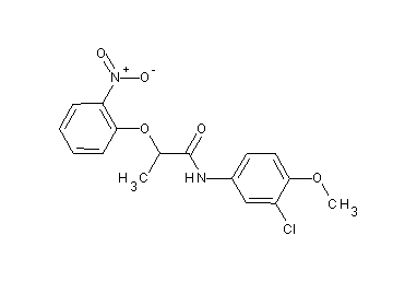 N-(3-chloro-4-methoxyphenyl)-2-(2-nitrophenoxy)propanamide