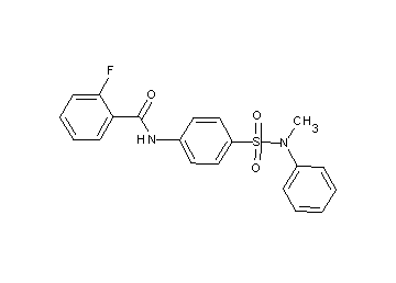 2-fluoro-N-(4-{[methyl(phenyl)amino]sulfonyl}phenyl)benzamide