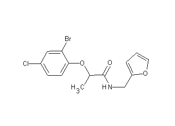 2-(2-bromo-4-chlorophenoxy)-N-(2-furylmethyl)propanamide