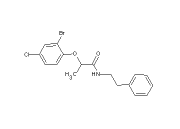 2-(2-bromo-4-chlorophenoxy)-N-(2-phenylethyl)propanamide