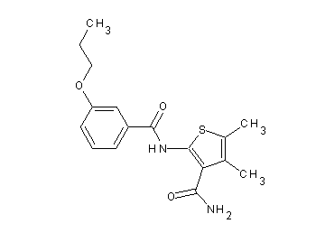 4,5-dimethyl-2-[(3-propoxybenzoyl)amino]-3-thiophenecarboxamide