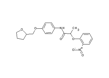 2-(2-nitrophenoxy)-N-[4-(tetrahydro-2-furanylmethoxy)phenyl]propanamide