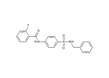 N-{4-[(benzylamino)sulfonyl]phenyl}-2-fluorobenzamide - Click Image to Close