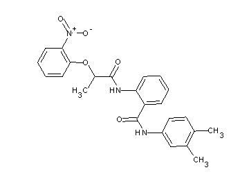 N-(3,4-dimethylphenyl)-2-{[2-(2-nitrophenoxy)propanoyl]amino}benzamide