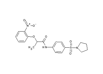 2-(2-nitrophenoxy)-N-[4-(1-pyrrolidinylsulfonyl)phenyl]propanamide