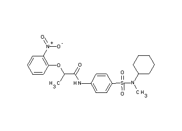N-(4-{[cyclohexyl(methyl)amino]sulfonyl}phenyl)-2-(2-nitrophenoxy)propanamide