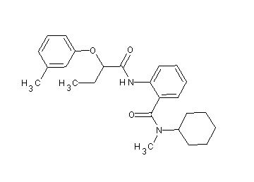 N-cyclohexyl-N-methyl-2-{[2-(3-methylphenoxy)butanoyl]amino}benzamide