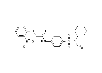 N-(4-{[cyclohexyl(methyl)amino]sulfonyl}phenyl)-2-(2-nitrophenoxy)acetamide - Click Image to Close