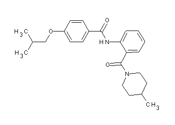 4-isobutoxy-N-{2-[(4-methyl-1-piperidinyl)carbonyl]phenyl}benzamide