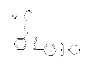 2-(3-methylbutoxy)-N-[4-(1-pyrrolidinylsulfonyl)phenyl]benzamide