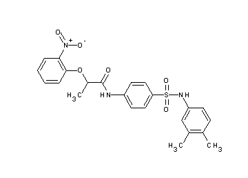 N-(4-{[(3,4-dimethylphenyl)amino]sulfonyl}phenyl)-2-(2-nitrophenoxy)propanamide