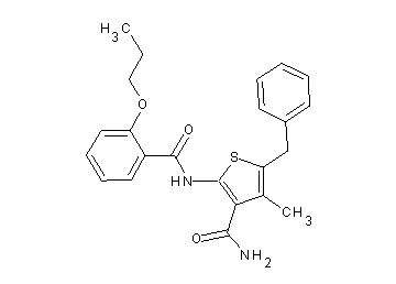 5-benzyl-4-methyl-2-[(2-propoxybenzoyl)amino]-3-thiophenecarboxamide