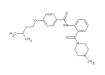 4-(3-methylbutoxy)-N-{2-[(4-methyl-1-piperazinyl)carbonyl]phenyl}benzamide