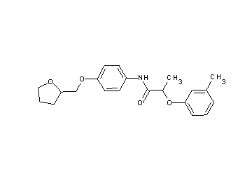 2-(3-methylphenoxy)-N-[4-(tetrahydro-2-furanylmethoxy)phenyl]propanamide