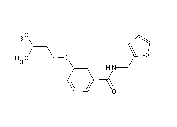 N-(2-furylmethyl)-3-(3-methylbutoxy)benzamide