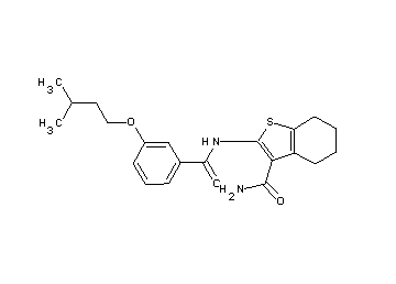 2-{[3-(3-methylbutoxy)benzoyl]amino}-4,5,6,7-tetrahydro-1-benzothiophene-3-carboxamide