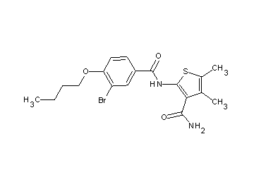 2-[(3-bromo-4-butoxybenzoyl)amino]-4,5-dimethyl-3-thiophenecarboxamide