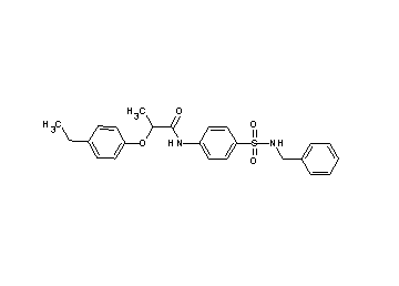 N-{4-[(benzylamino)sulfonyl]phenyl}-2-(4-ethylphenoxy)propanamide