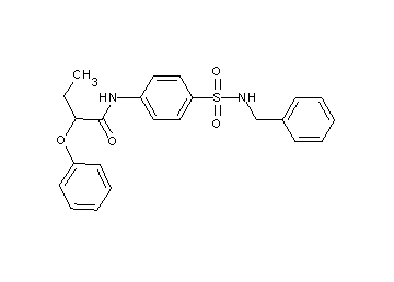 N-{4-[(benzylamino)sulfonyl]phenyl}-2-phenoxybutanamide - Click Image to Close