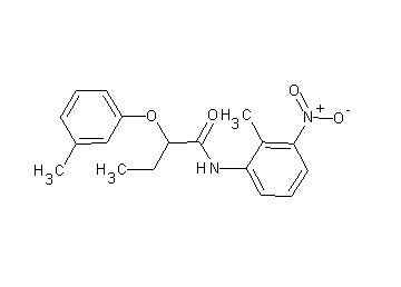 N-(2-methyl-3-nitrophenyl)-2-(3-methylphenoxy)butanamide