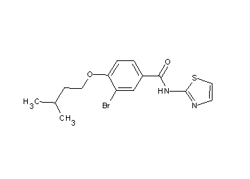 3-bromo-4-(3-methylbutoxy)-N-1,3-thiazol-2-ylbenzamide