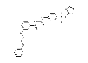 3-(2-phenoxyethoxy)-N-[({4-[(1,3-thiazol-2-ylamino)sulfonyl]phenyl}amino)carbonothioyl]benzamide