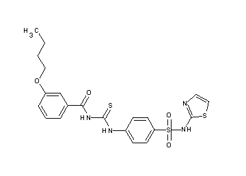 3-butoxy-N-[({4-[(1,3-thiazol-2-ylamino)sulfonyl]phenyl}amino)carbonothioyl]benzamide